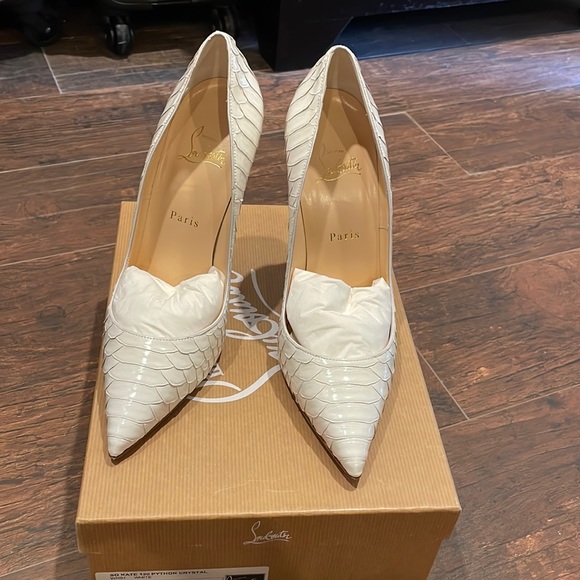 Christian Louboutin so late 120 python crystal shoes - Picture 1 of 5